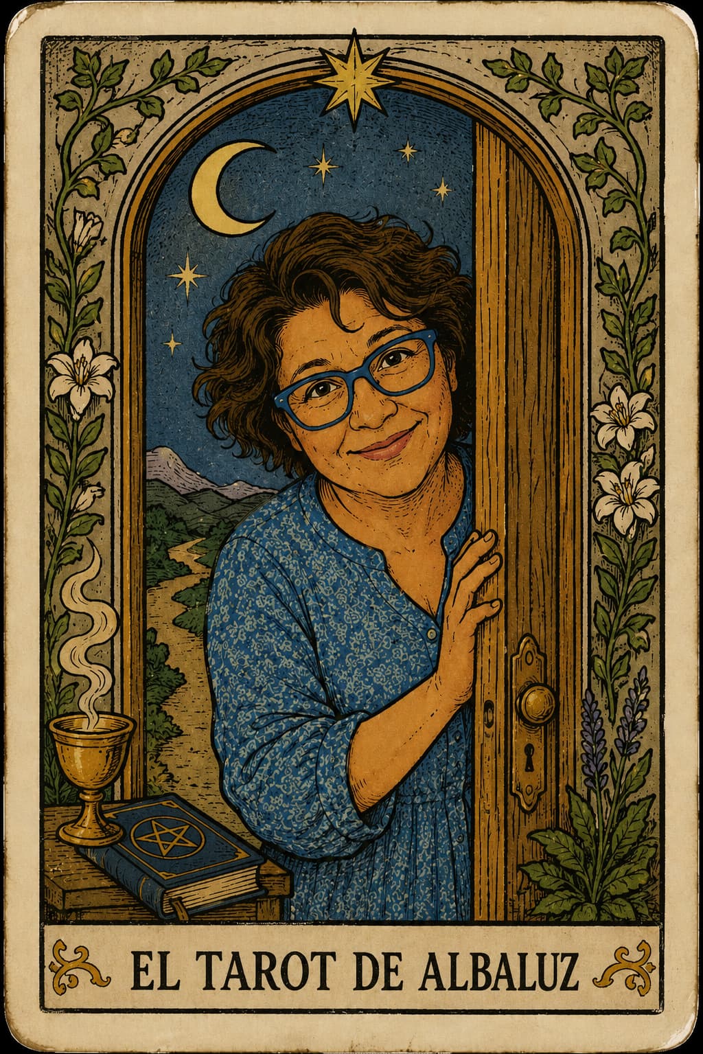 El Tarot de Albaluz — ilustración estilo carta de tarot